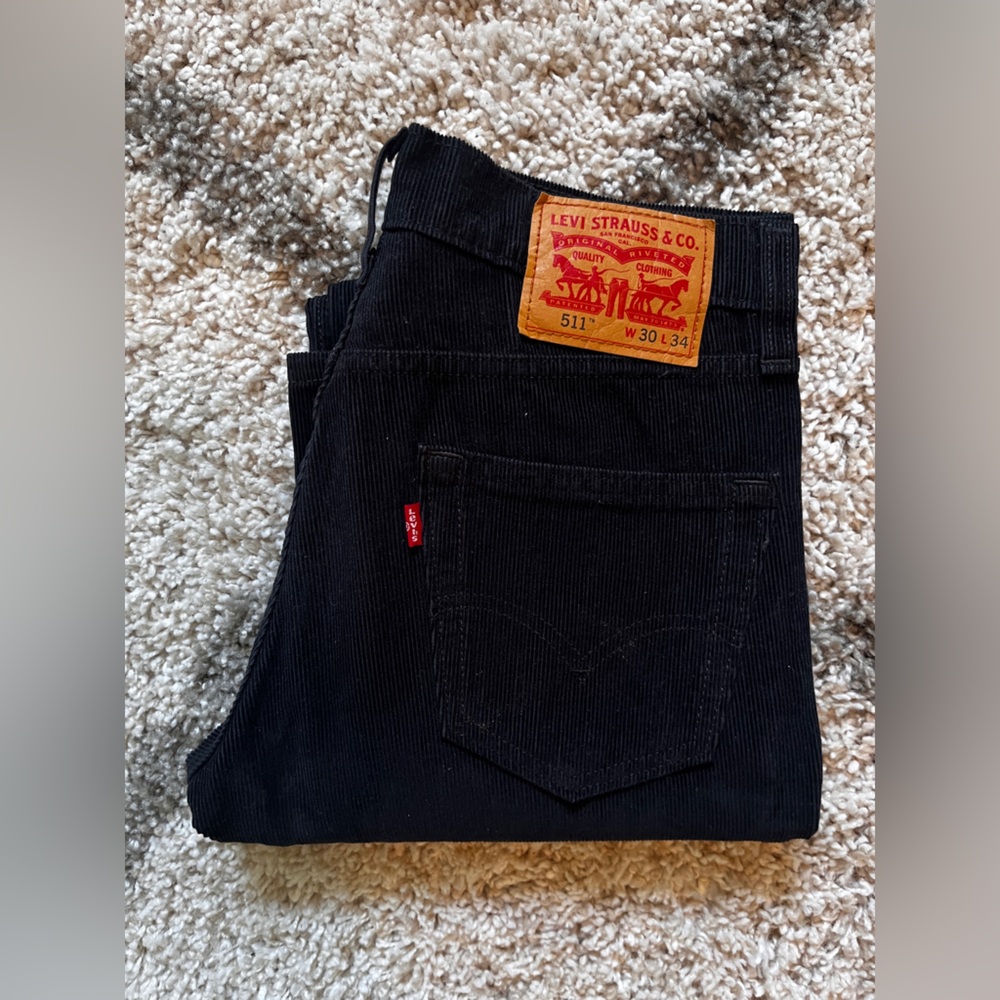 Levi's Men's Black Corduroys 30x34 New without Tags